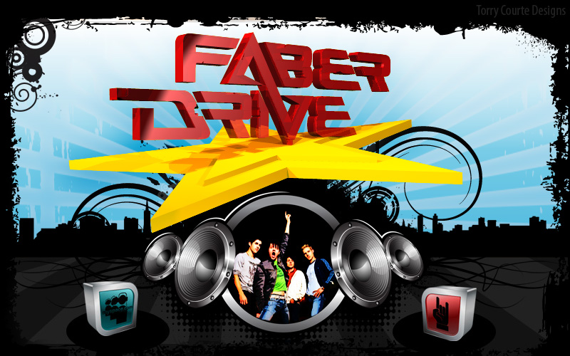 Image of Faber Drive splash page by Torry Courte Designs