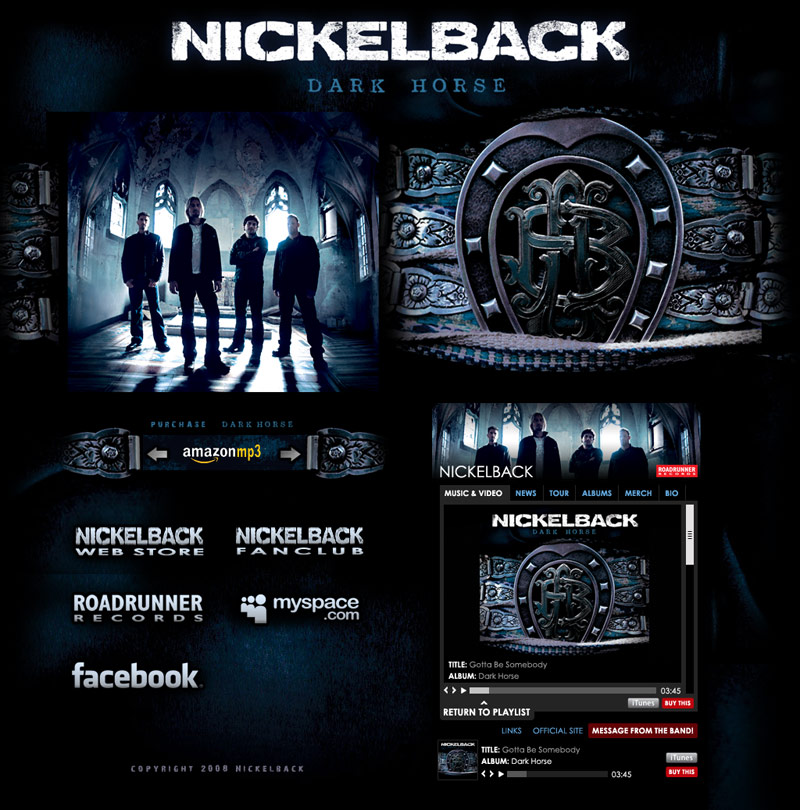 Image of Nickelback Dark Horse Layout Version two by Torry Courte