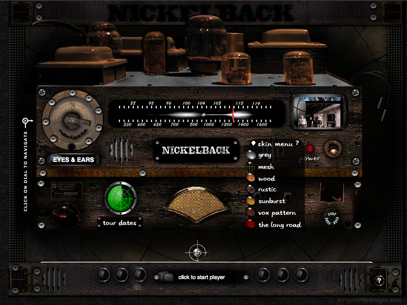 Image of Torry Courte - Nickelback Radio website design